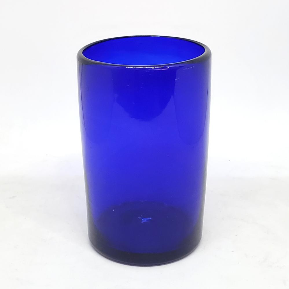 Novedades / vasos grandes color azul cobalto, 14 oz, Vidrio Reciclado, Libre de Plomo y Toxinas / stos artesanales vasos le darn un toque clsico a su bebida favorita.